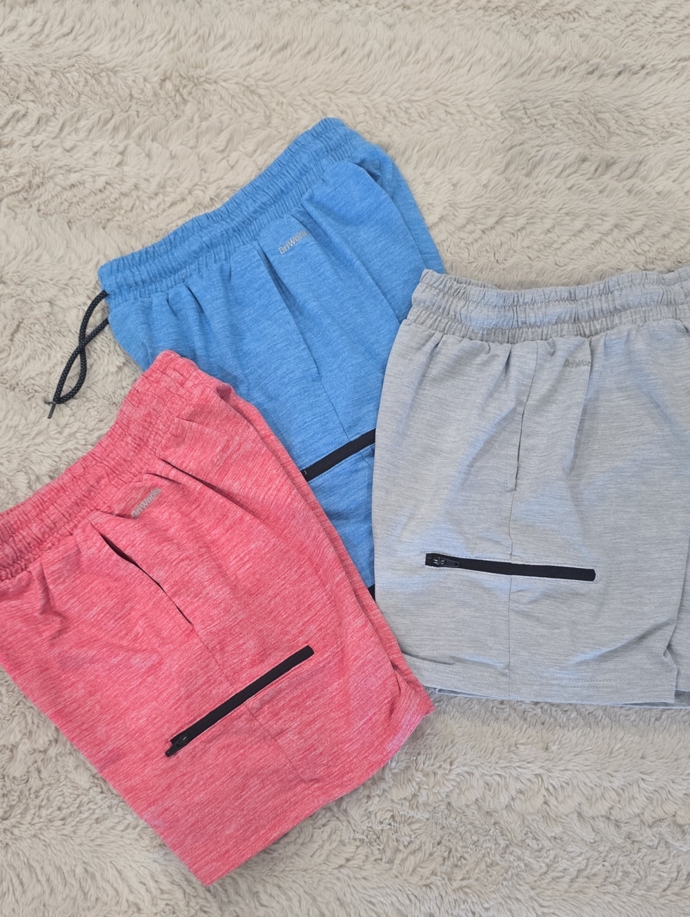 Athletic Works Athletic Shorts - Blue, Gray, Red